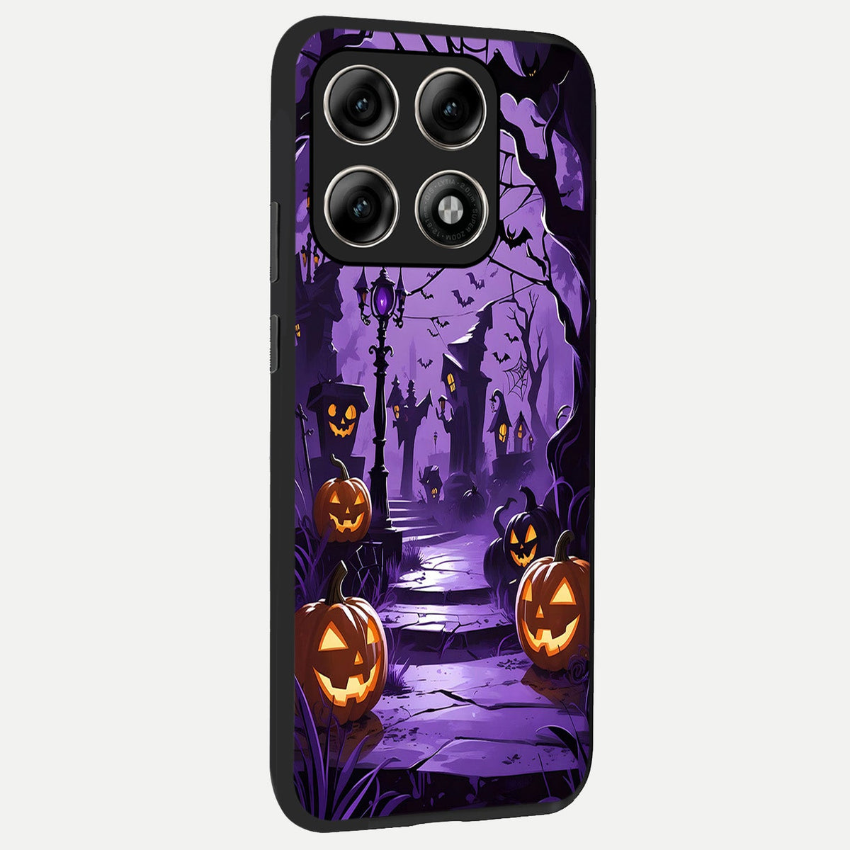 Pumpkin Patch Halloween back cover For Moto Edge 70 Pro slim fit glass case with vibrant aesthetic design