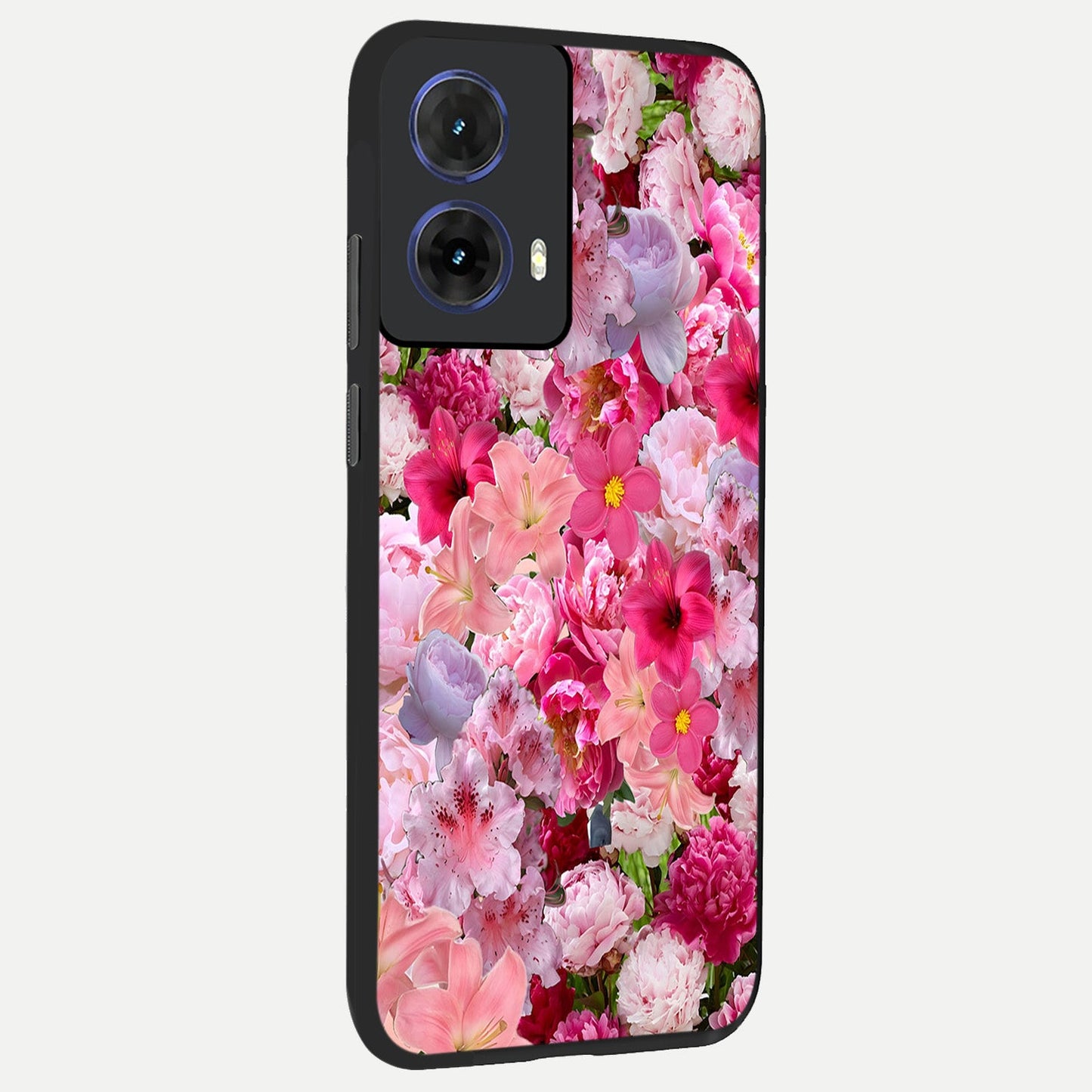 Bloom Crush Fantasy back cover For Moto G85 slim fit glass case with vibrant aesthetic design