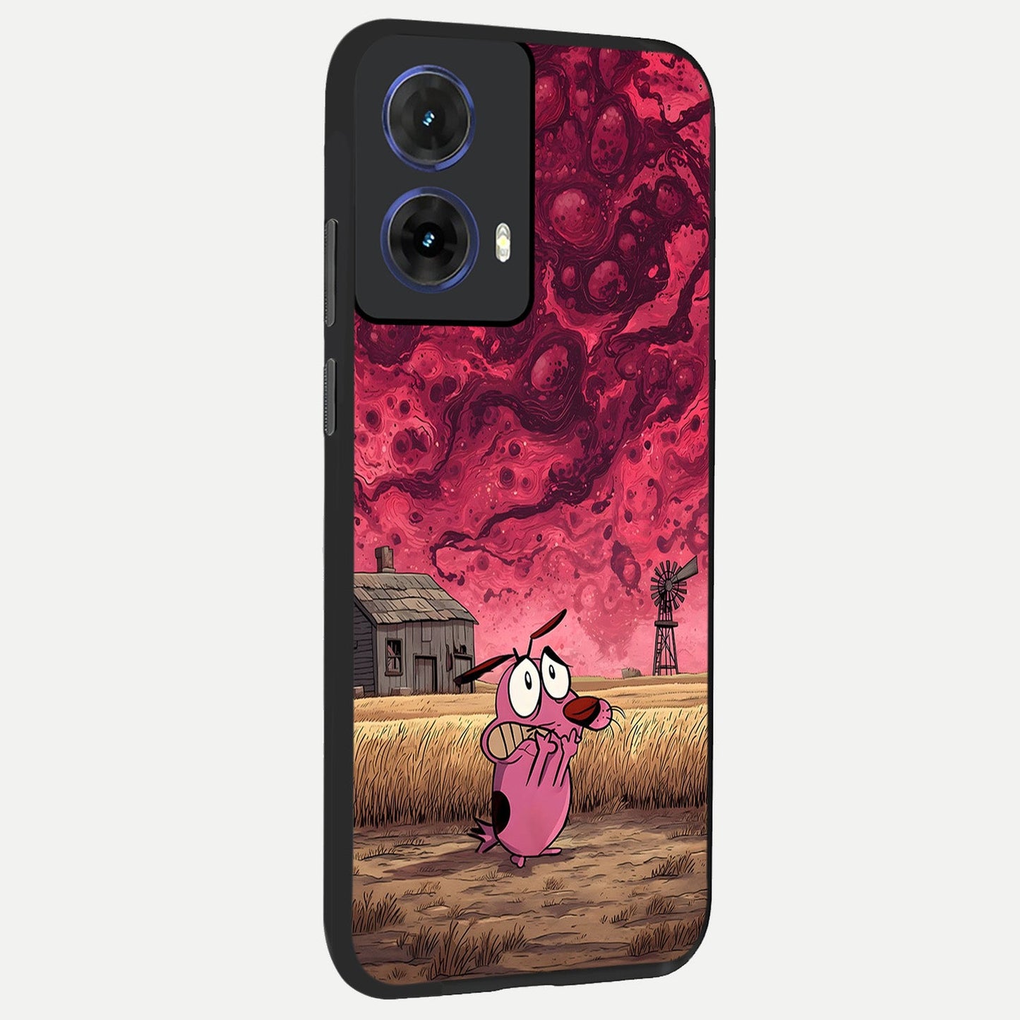 Courage Under Sky back cover For Moto G85 slim fit glass case with vibrant aesthetic design