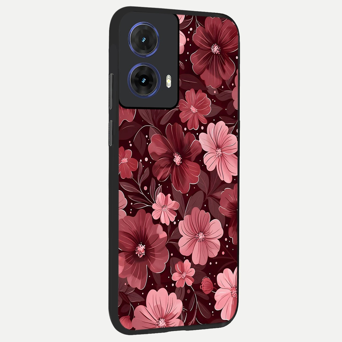 Flower Blush Bloom back cover For Moto G85 slim fit glass case with vibrant aesthetic design