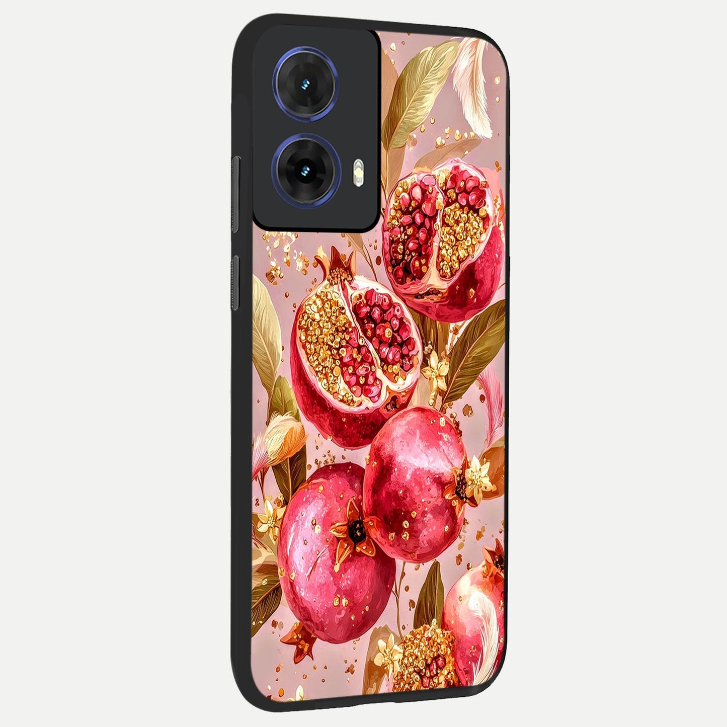 Golden Bloom Glow back cover For Moto G85 slim fit glass case with vibrant aesthetic design