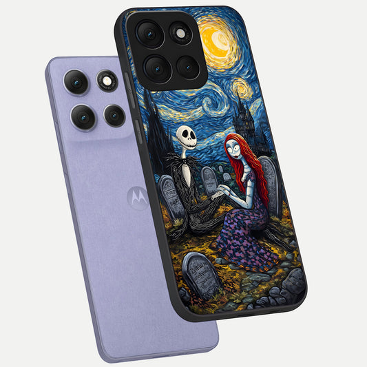 Eternal Night Love phone case For Moto G86 Power showing premium glass back cover with detailed artwork