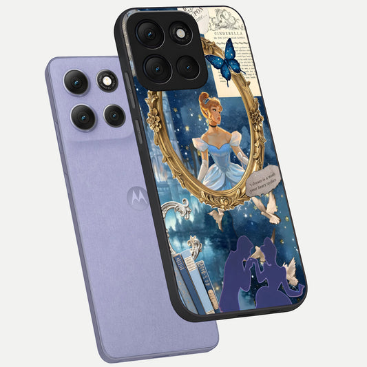 Midnight Queen phone case For Moto G86 Power showing premium glass back cover with detailed artwork
