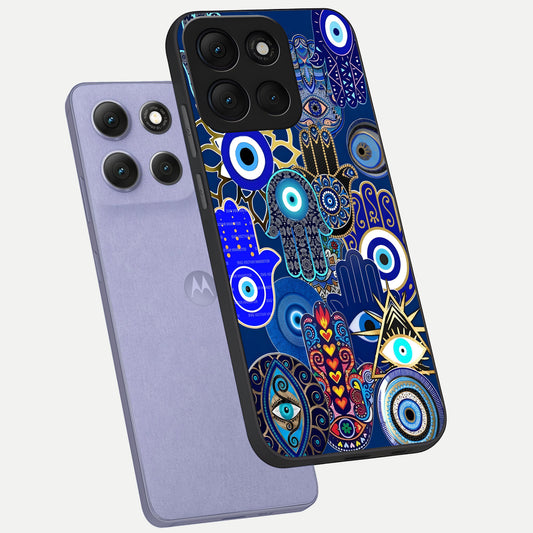 Mystic Palm Guard phone case For Moto G86 Power showing premium glass back cover with detailed artwork