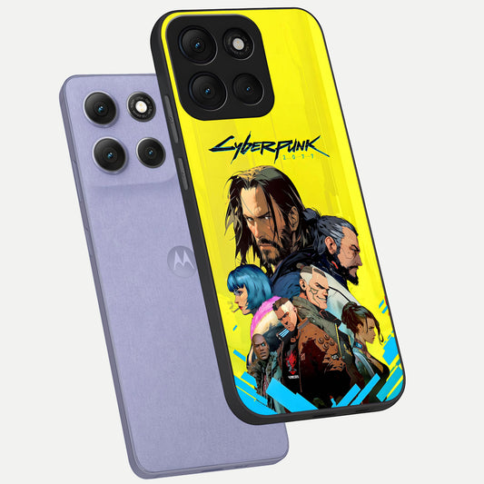 Neon Rebel Genesis phone case For Moto G86 Power showing premium glass back cover with detailed artwork