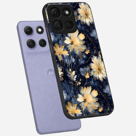 Royal Petal Dream phone case For Moto G86 Power showing premium glass back cover with detailed artwork