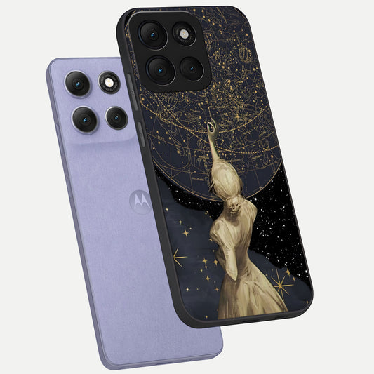 Taylor Swift Girl phone case For Moto G86 Power showing premium glass back cover with detailed artwork