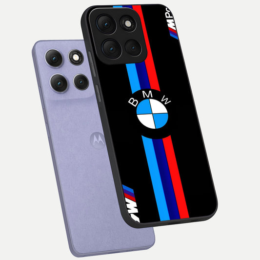 Turbo BMW Beast phone case For Moto G86 Power showing premium glass back cover with detailed artwork