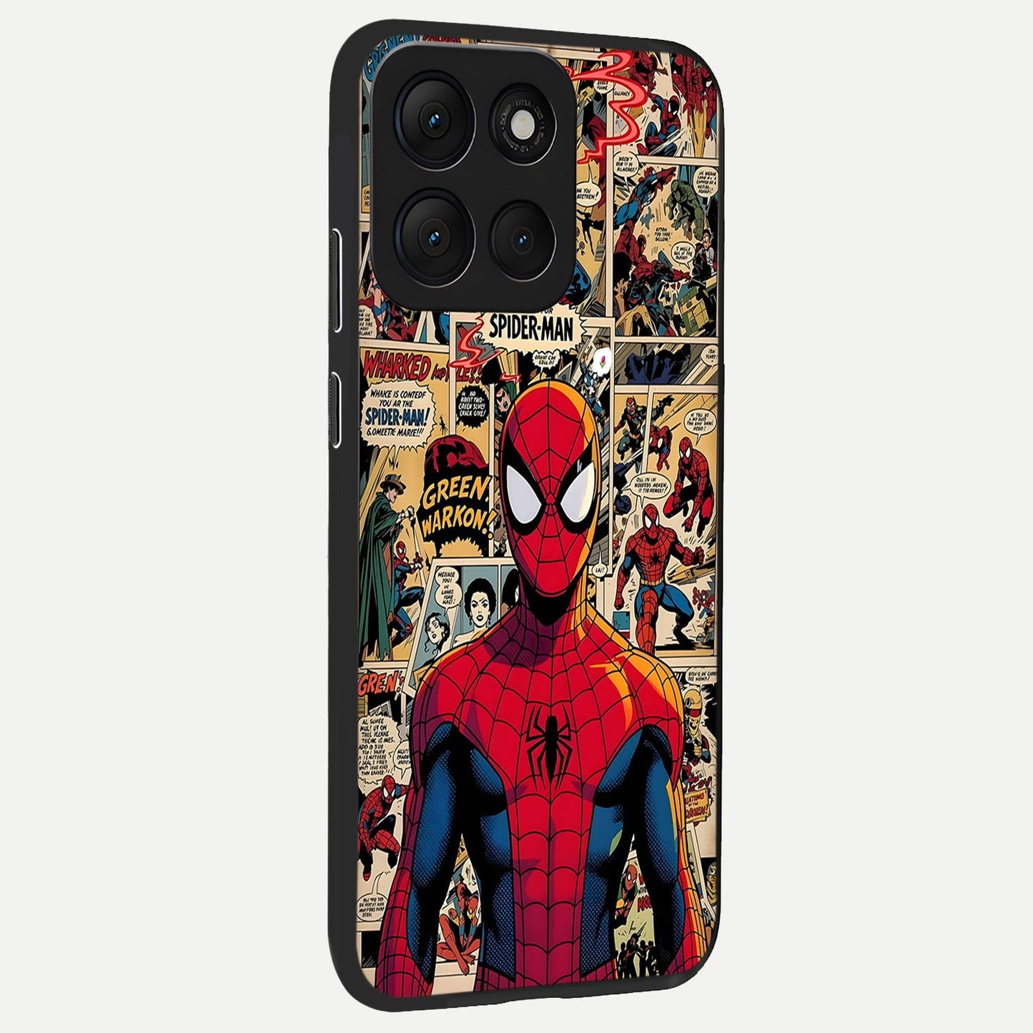 Aesthetic Spider back cover For Moto G86 Power slim fit glass case with vibrant aesthetic design