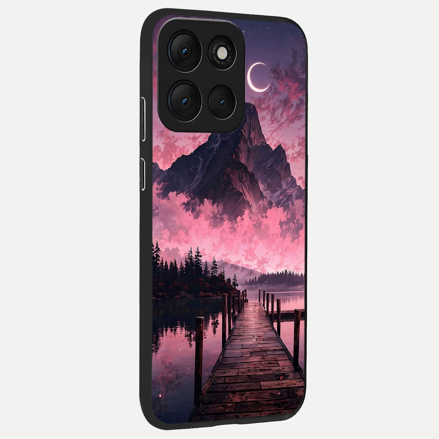 Beautiful Mountain View back cover For Moto G86 Power slim fit glass case with vibrant aesthetic design