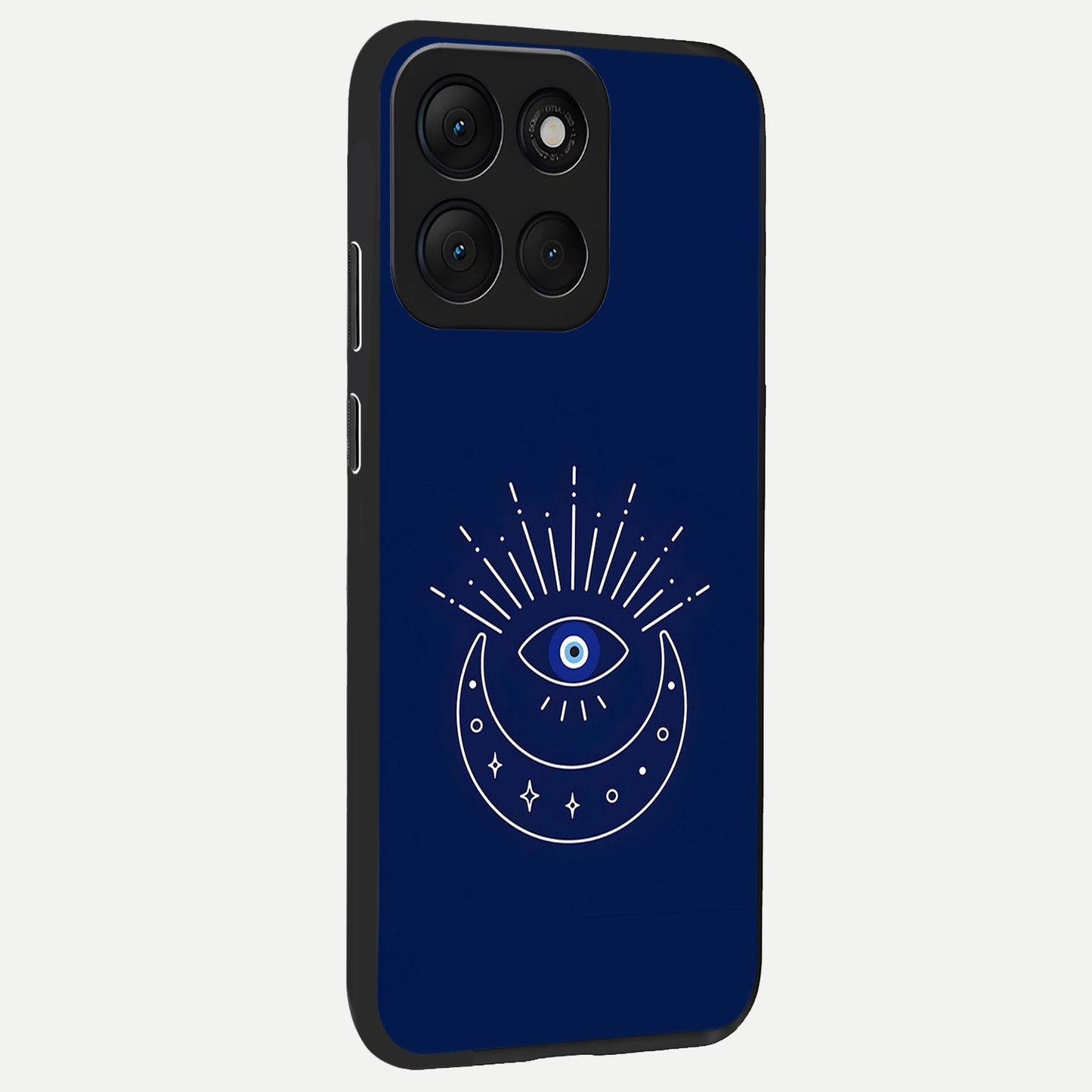 Blue Evil Eye back cover For Moto G86 Power slim fit glass case with vibrant aesthetic design