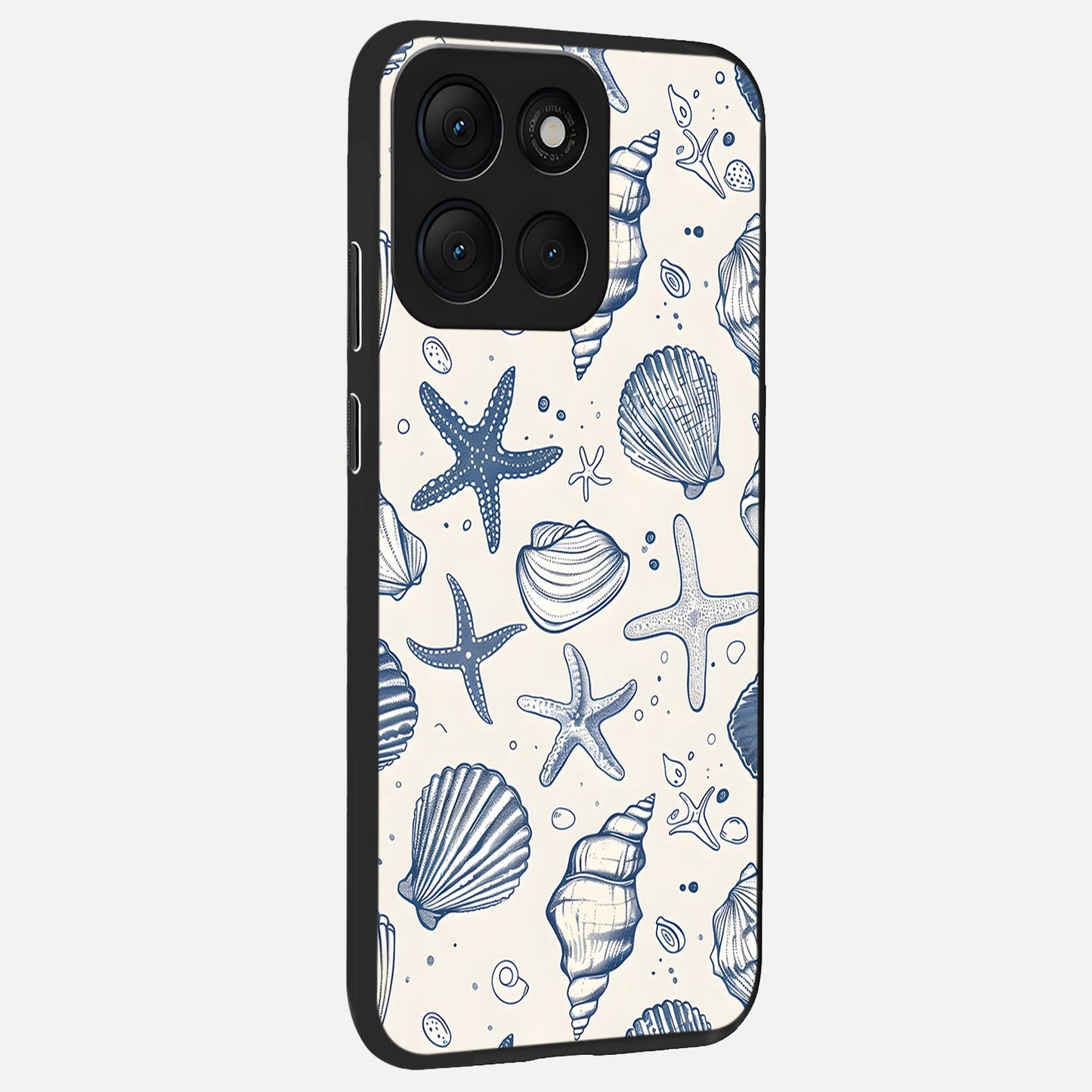 Blue Ocean Outline back cover For Moto G86 Power slim fit glass case with vibrant aesthetic design
