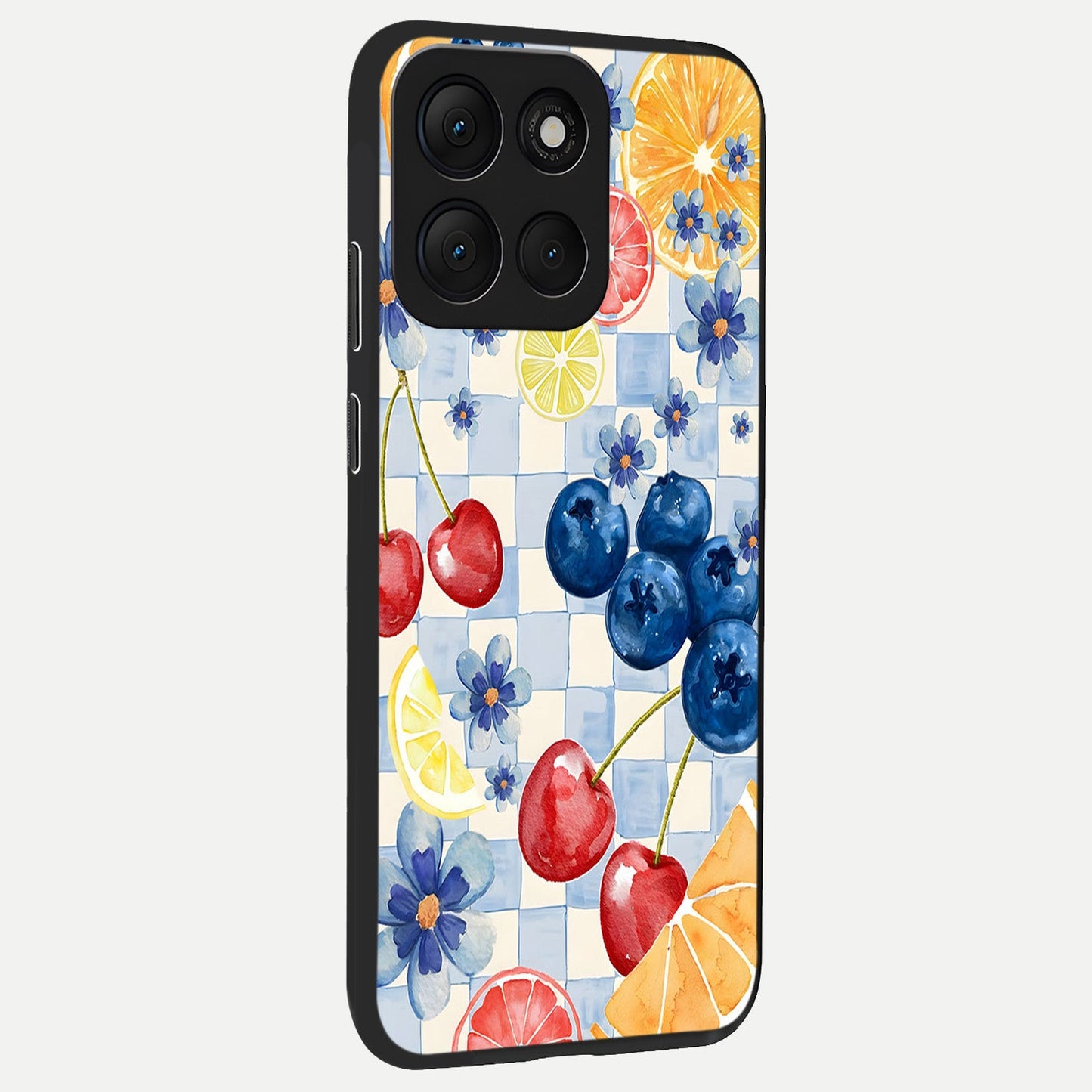 Citrus Bloom Joy back cover For Moto G86 Power slim fit glass case with vibrant aesthetic design
