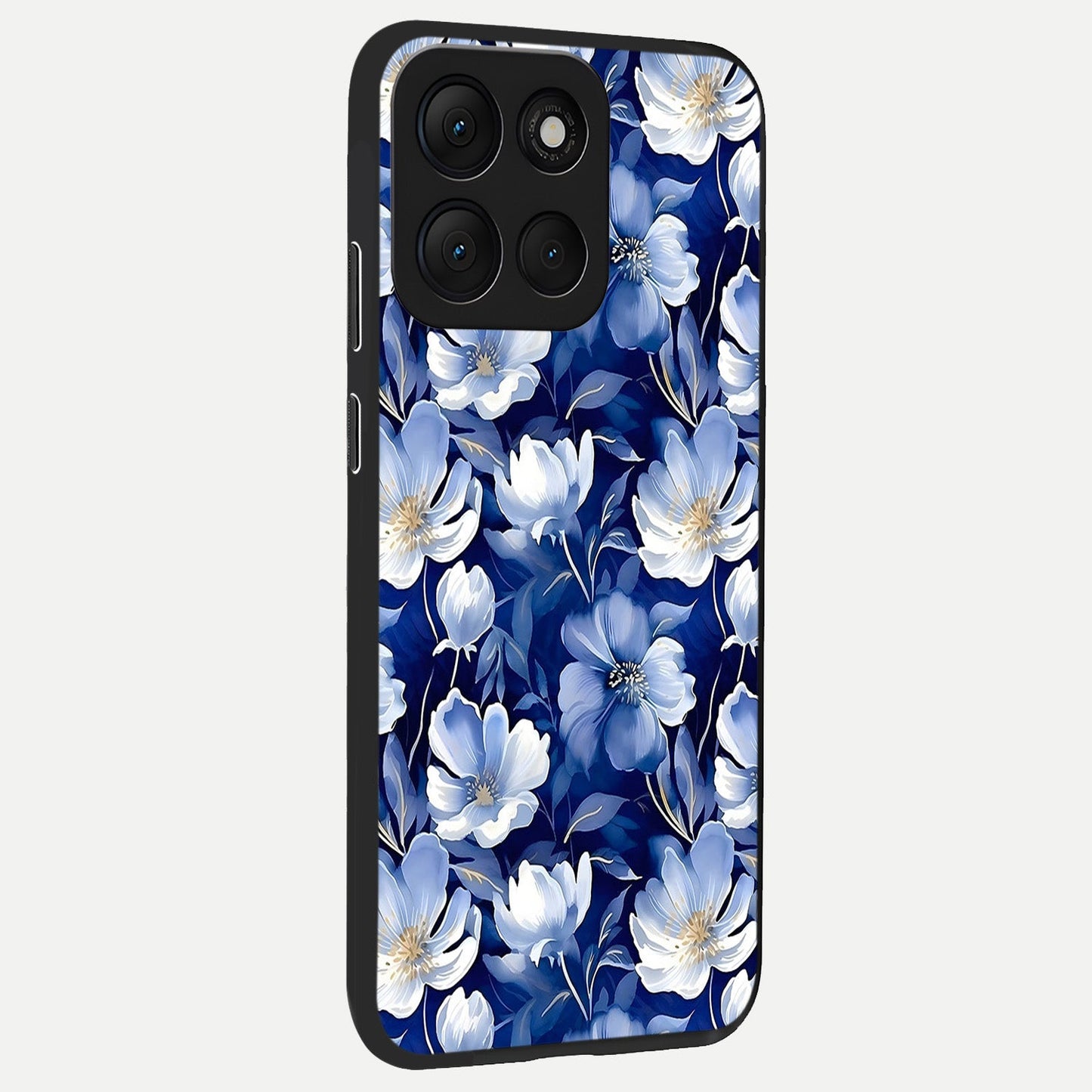 Cute Floral Patterns back cover For Moto G86 Power slim fit glass case with vibrant aesthetic design