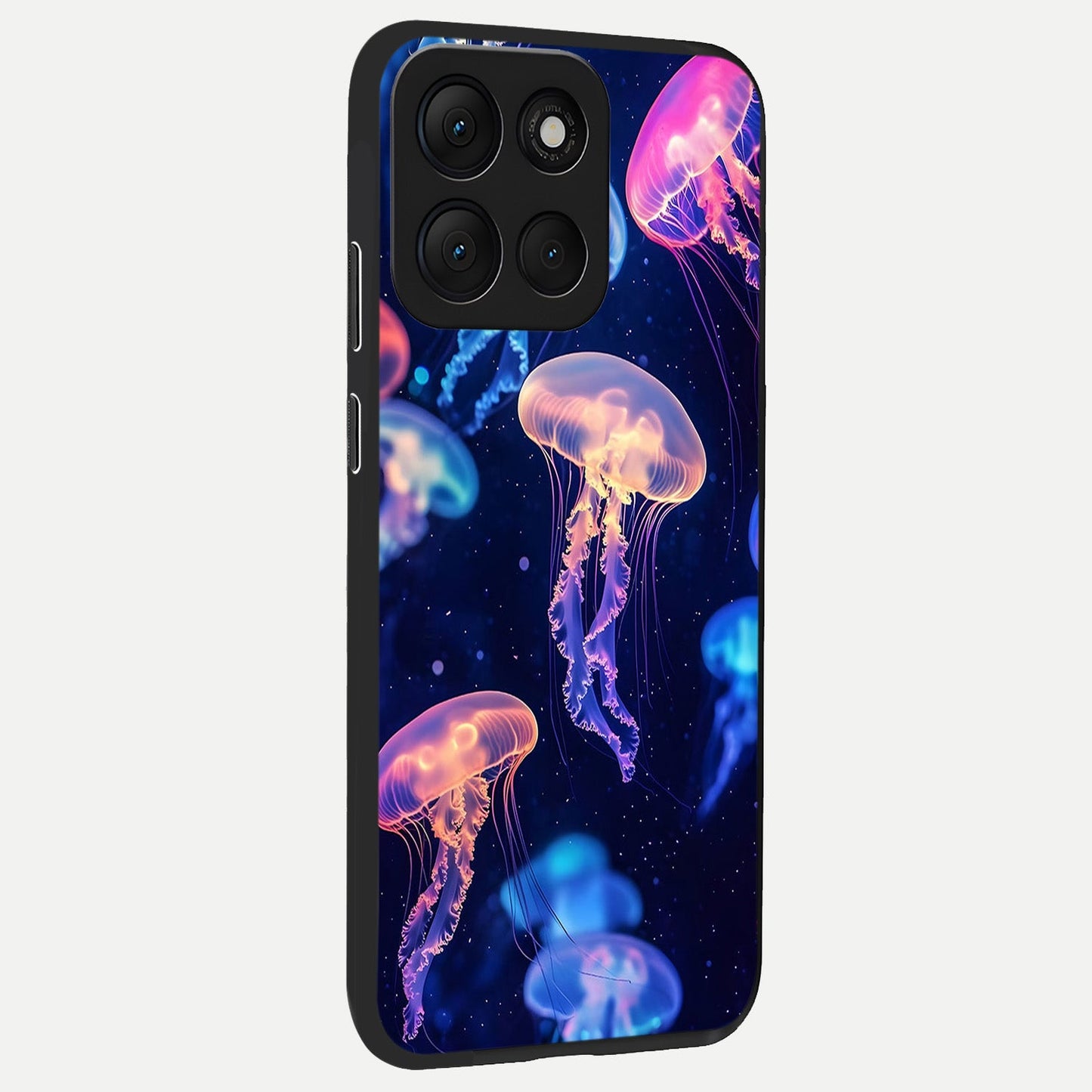 Jellyfish Pattern back cover For Moto G86 Power slim fit glass case with vibrant aesthetic design
