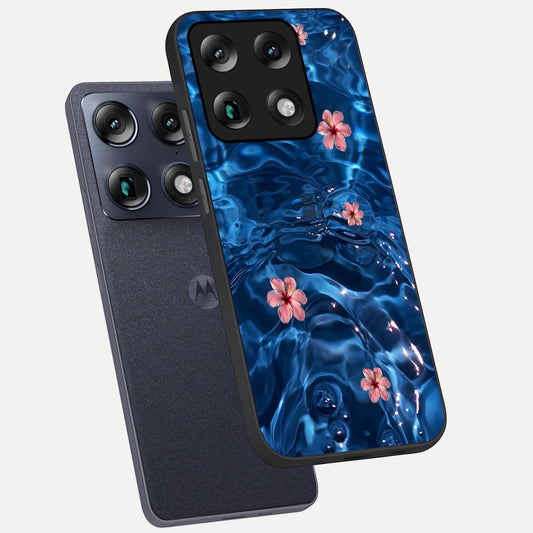 Bloom Thread Art phone case For Moto Signature showing premium glass back cover with detailed artwork