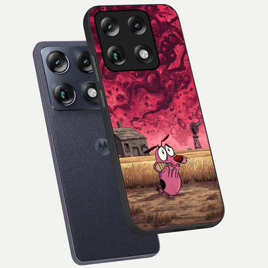 Courage Under Sky phone case For Moto Signature showing premium glass back cover with detailed artwork
