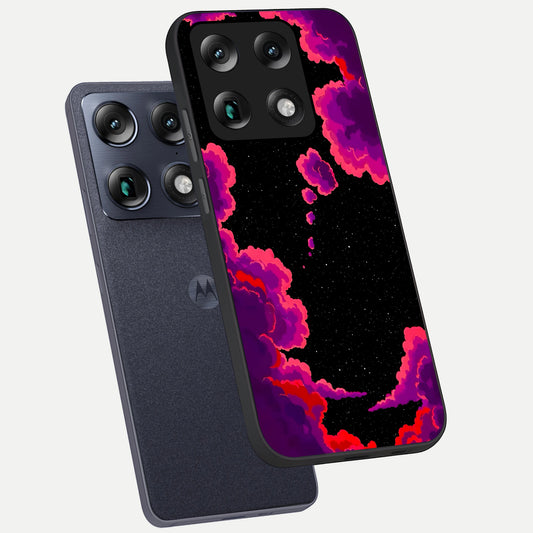 Galaxy Dream Frame phone case For Moto Signature showing premium glass back cover with detailed artwork
