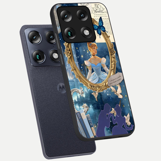 Midnight Queen phone case For Moto Signature showing premium glass back cover with detailed artwork