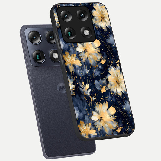 Royal Petal Dream phone case For Moto Signature showing premium glass back cover with detailed artwork