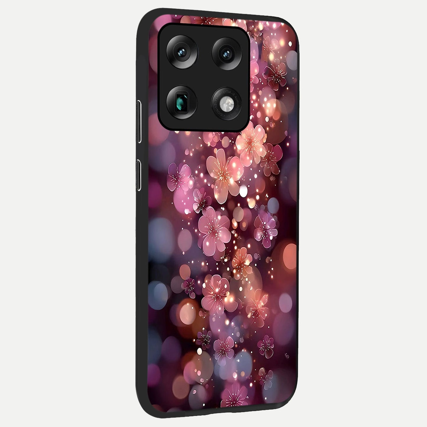Glowing Petal Bliss back cover For Moto Signature slim fit glass case with vibrant aesthetic design