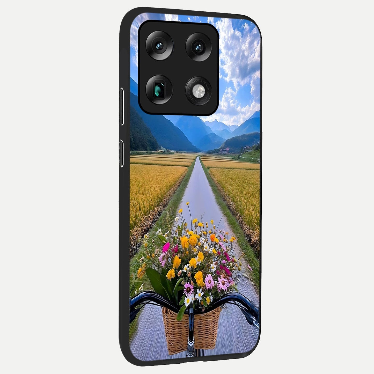 Golden Field Journey back cover For Moto Signature slim fit glass case with vibrant aesthetic design