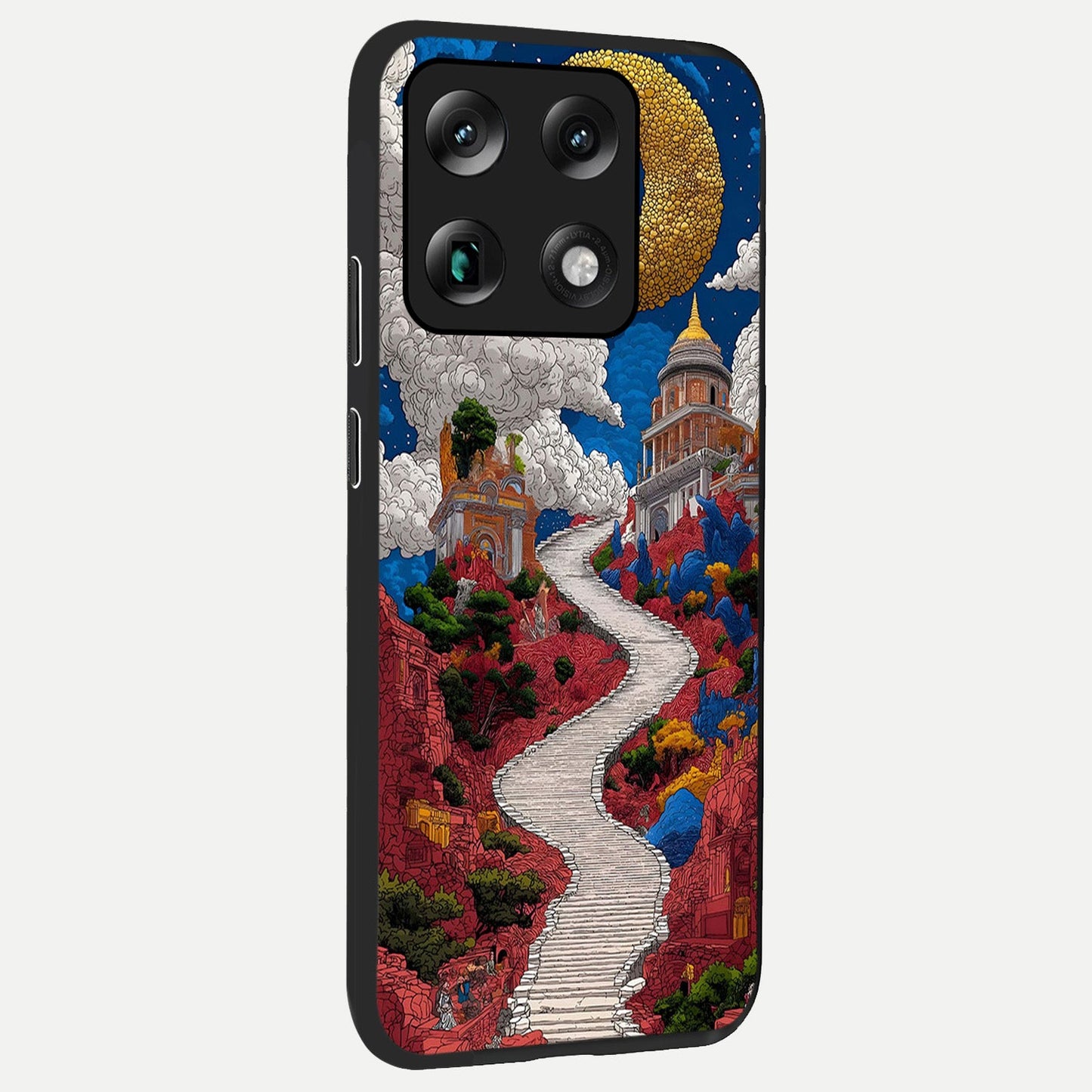 Heavenly Moon Path back cover For Moto Signature slim fit glass case with vibrant aesthetic design