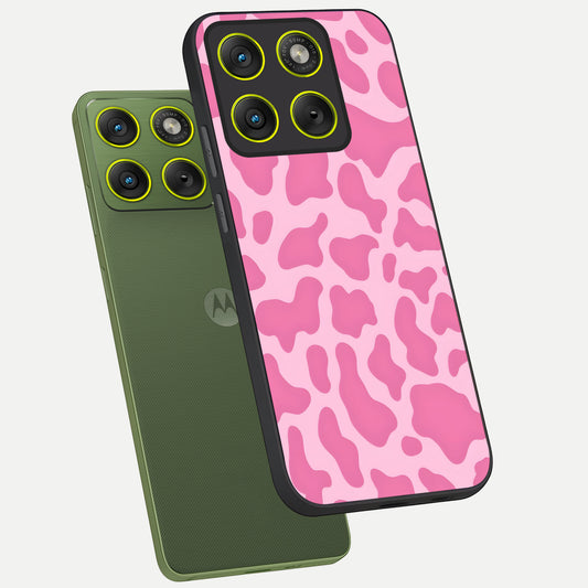 Pinkish Scenery phone case For Moto Edge 70 showing premium glass back cover with detailed artwork