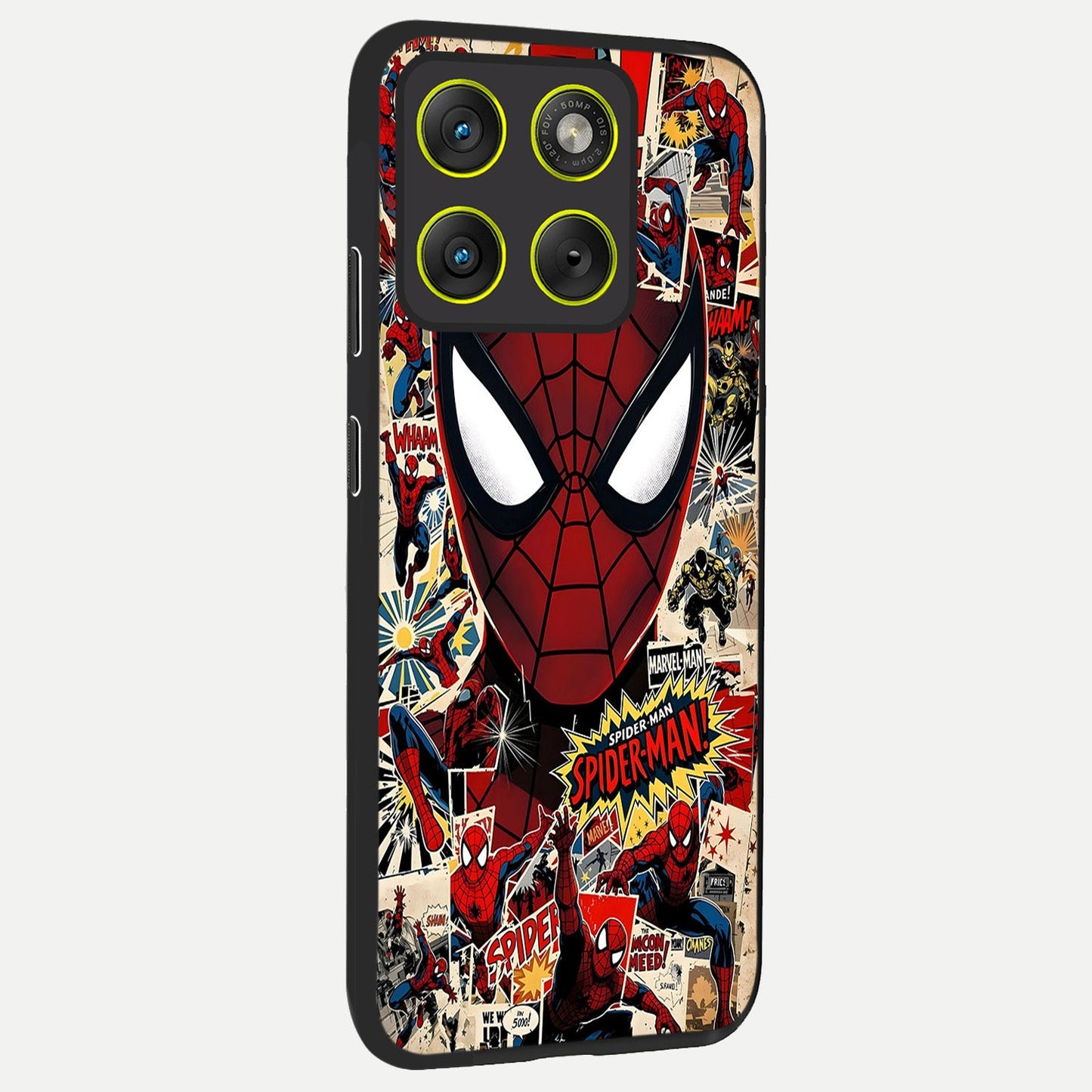 Aesthetic Wonder Spider back cover For Moto Edge 70 slim fit glass case with vibrant aesthetic design