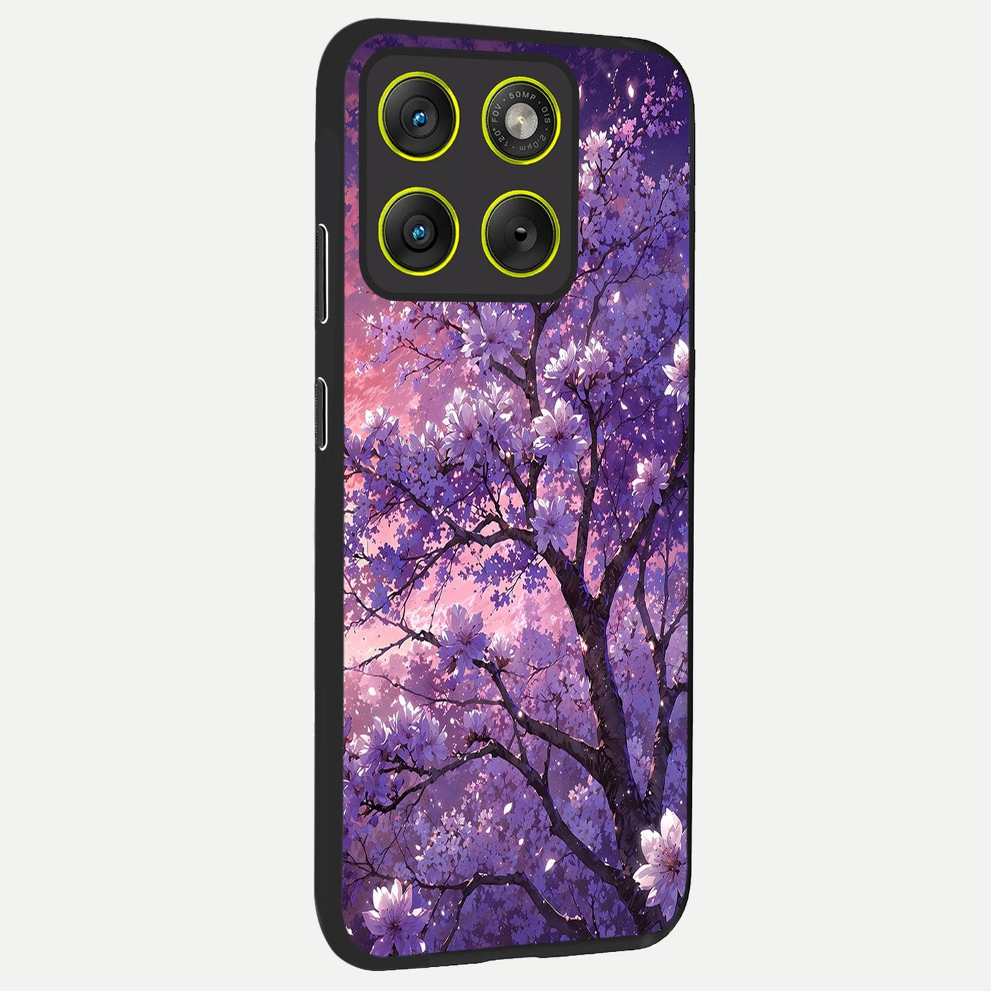 Blossom Tree back cover For Moto Edge 70 slim fit glass case with vibrant aesthetic design