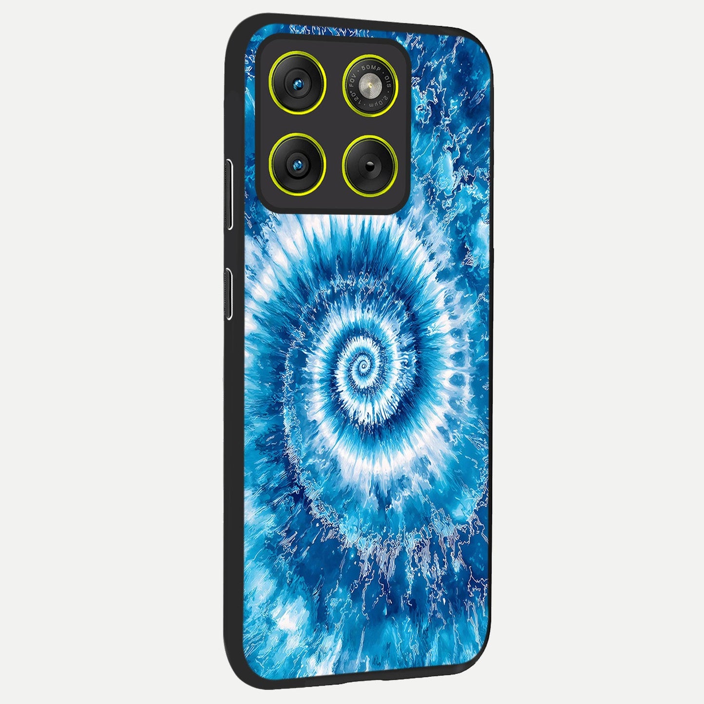 Blue Galaxy Wave back cover For Moto Edge 70 slim fit glass case with vibrant aesthetic design