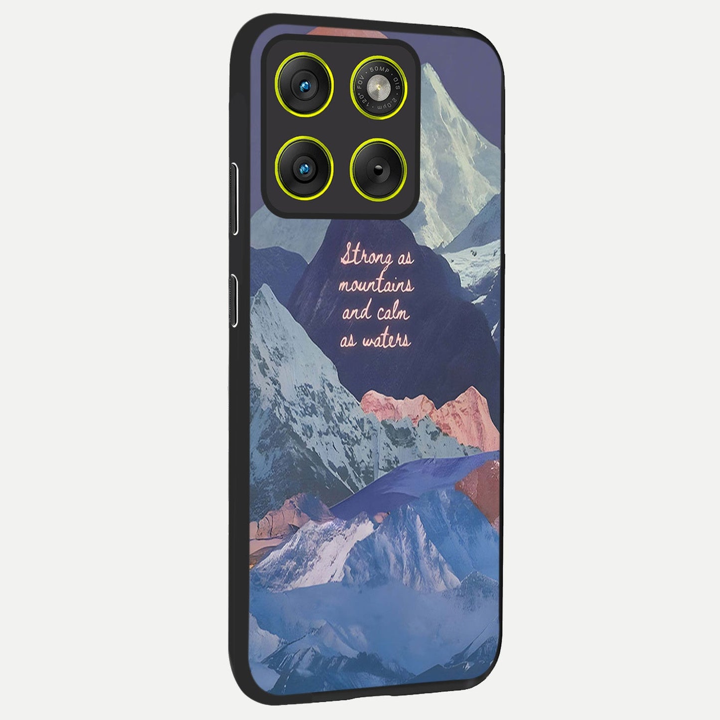 Celestial Mountain Calm back cover For Moto Edge 70 slim fit glass case with vibrant aesthetic design