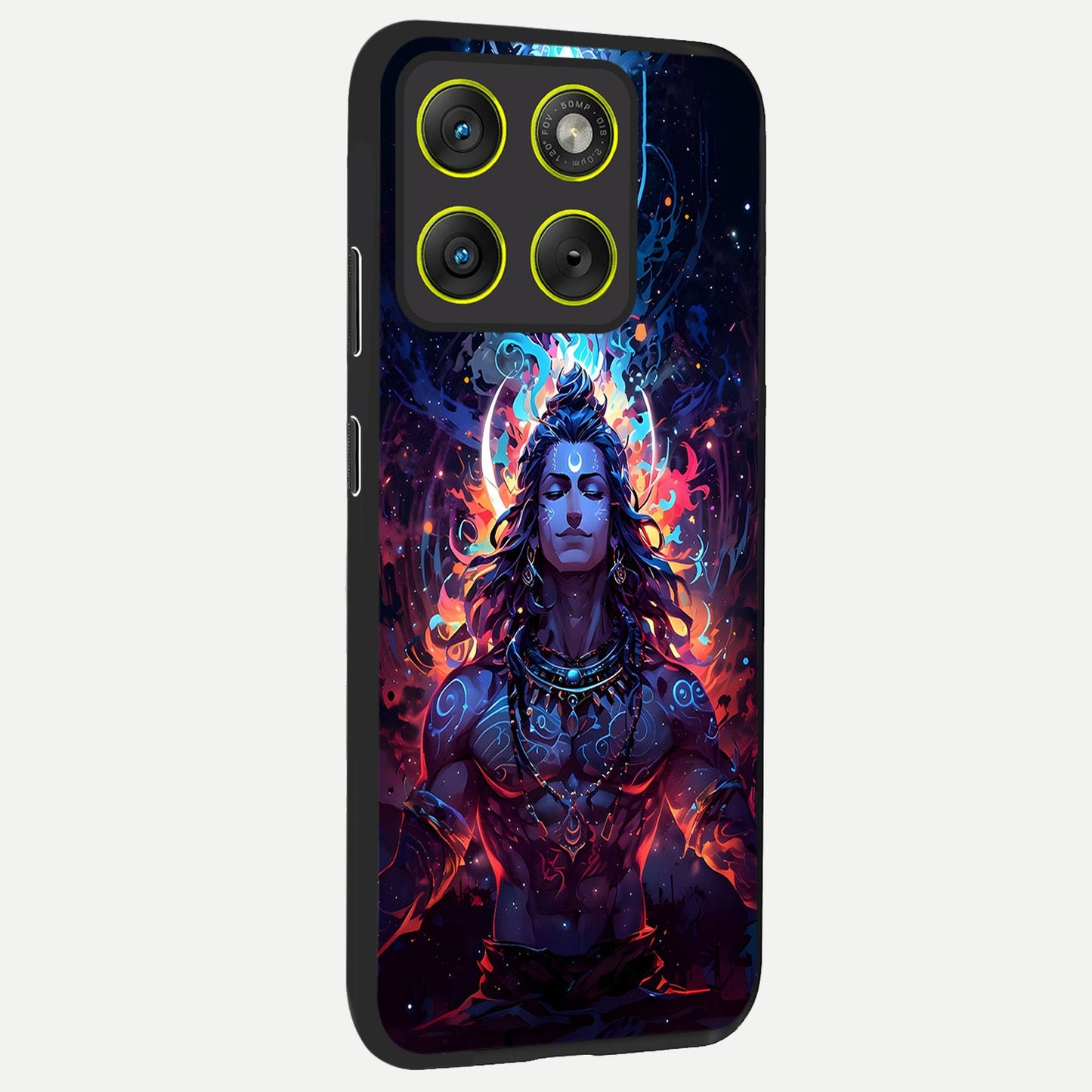 Divine Fire Shiv back cover For Moto Edge 70 slim fit glass case with vibrant aesthetic design