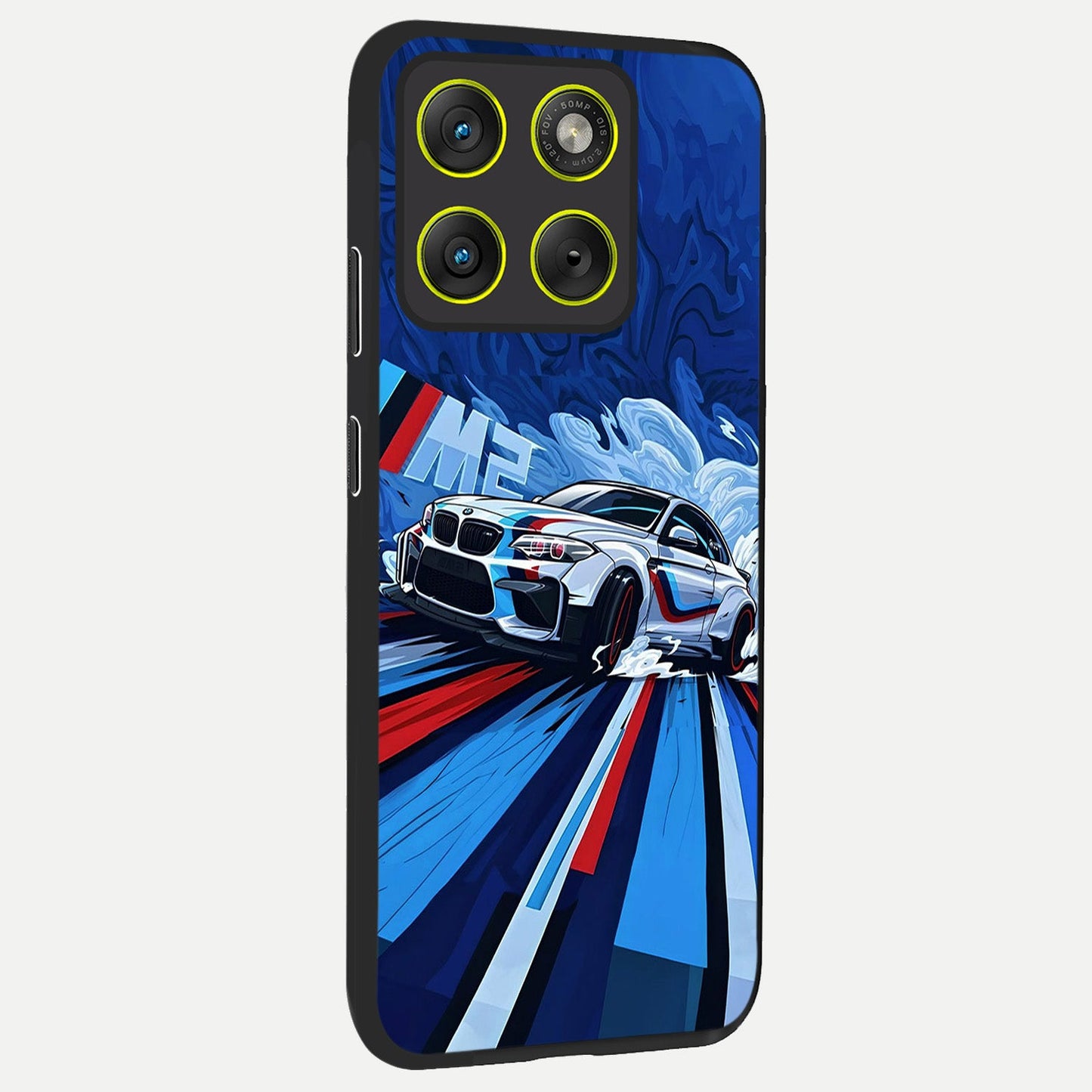 Drift Power Rush back cover For Moto Edge 70 slim fit glass case with vibrant aesthetic design