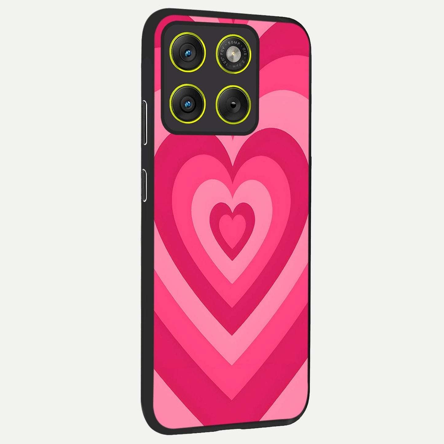 Layered Love Hearts back cover For Moto Edge 70 slim fit glass case with vibrant aesthetic design