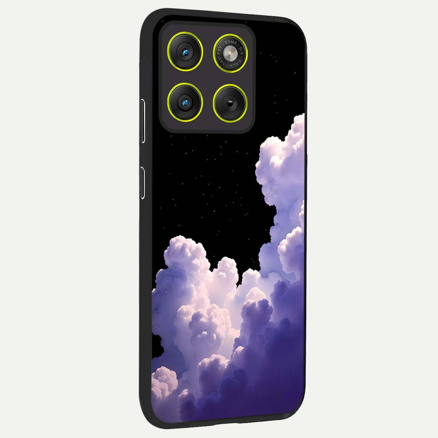 Starlit Night Whispers back cover For Moto Edge 70 slim fit glass case with vibrant aesthetic design