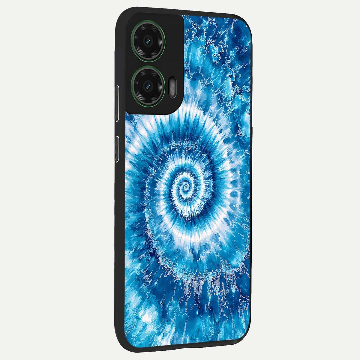 Blue Galaxy Wave back cover For Moto G35 slim fit glass case with vibrant aesthetic design