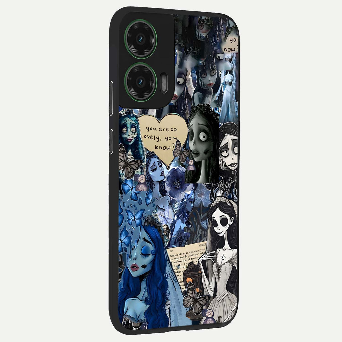 Corpse Bride Posters back cover For Moto G35 slim fit glass case with vibrant aesthetic design