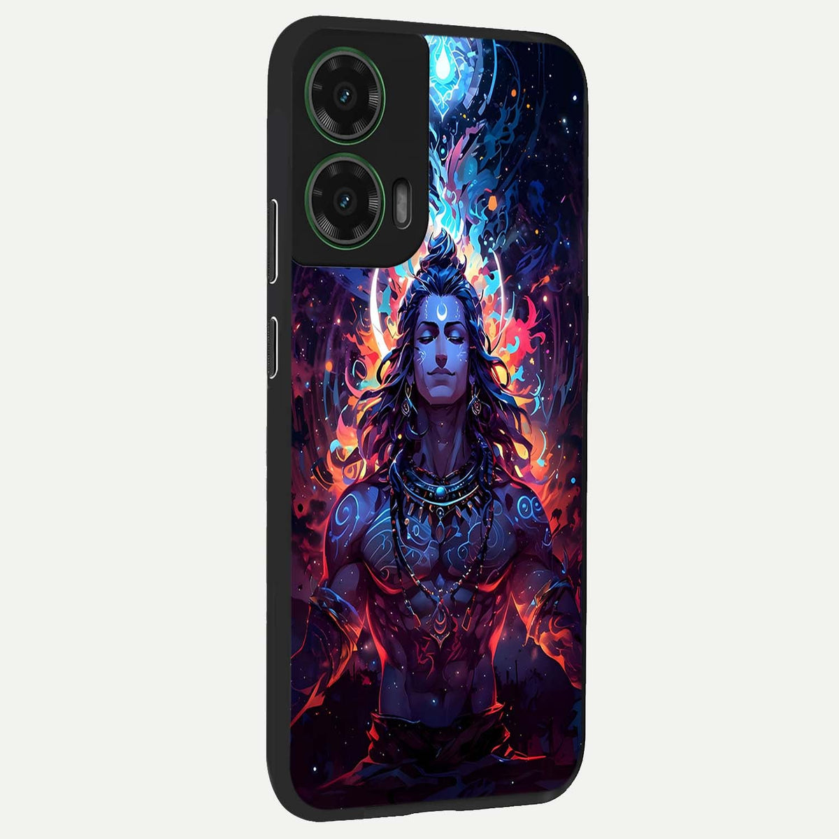 Divine Fire Shiv back cover For Moto G35 slim fit glass case with vibrant aesthetic design