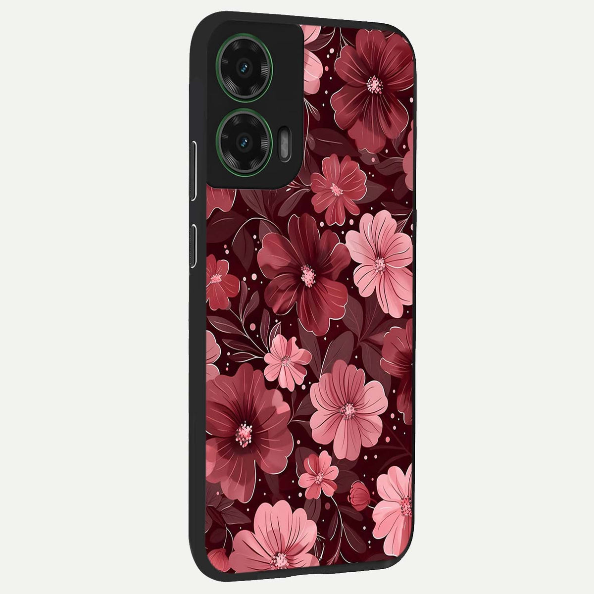 Flower Blush Bloom back cover For Moto G35 slim fit glass case with vibrant aesthetic design