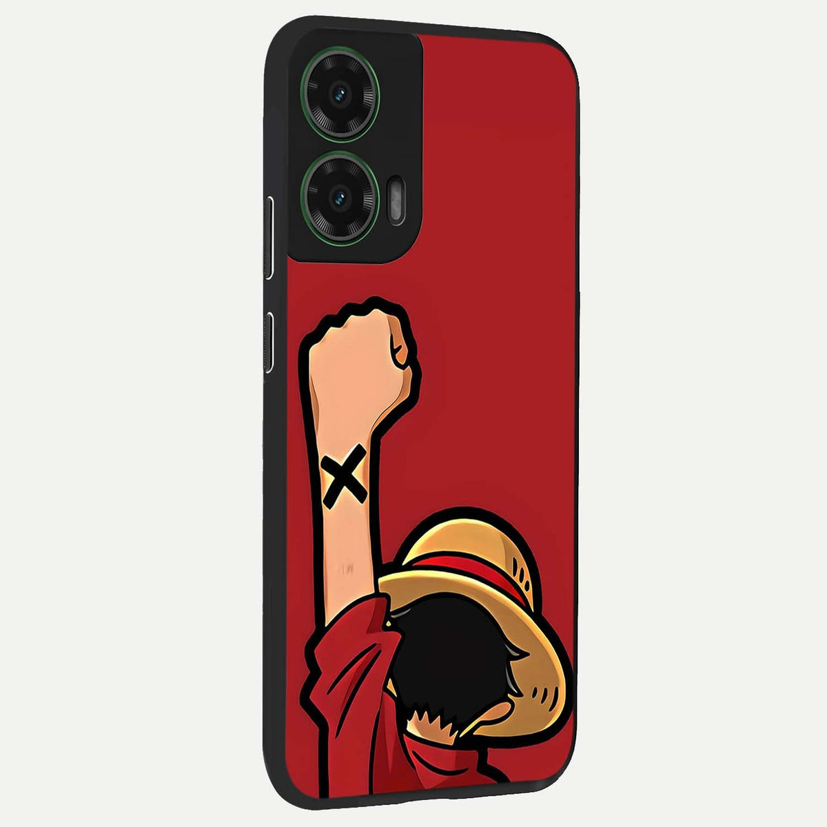Luffy X Spirit back cover For Moto G35 slim fit glass case with vibrant aesthetic design