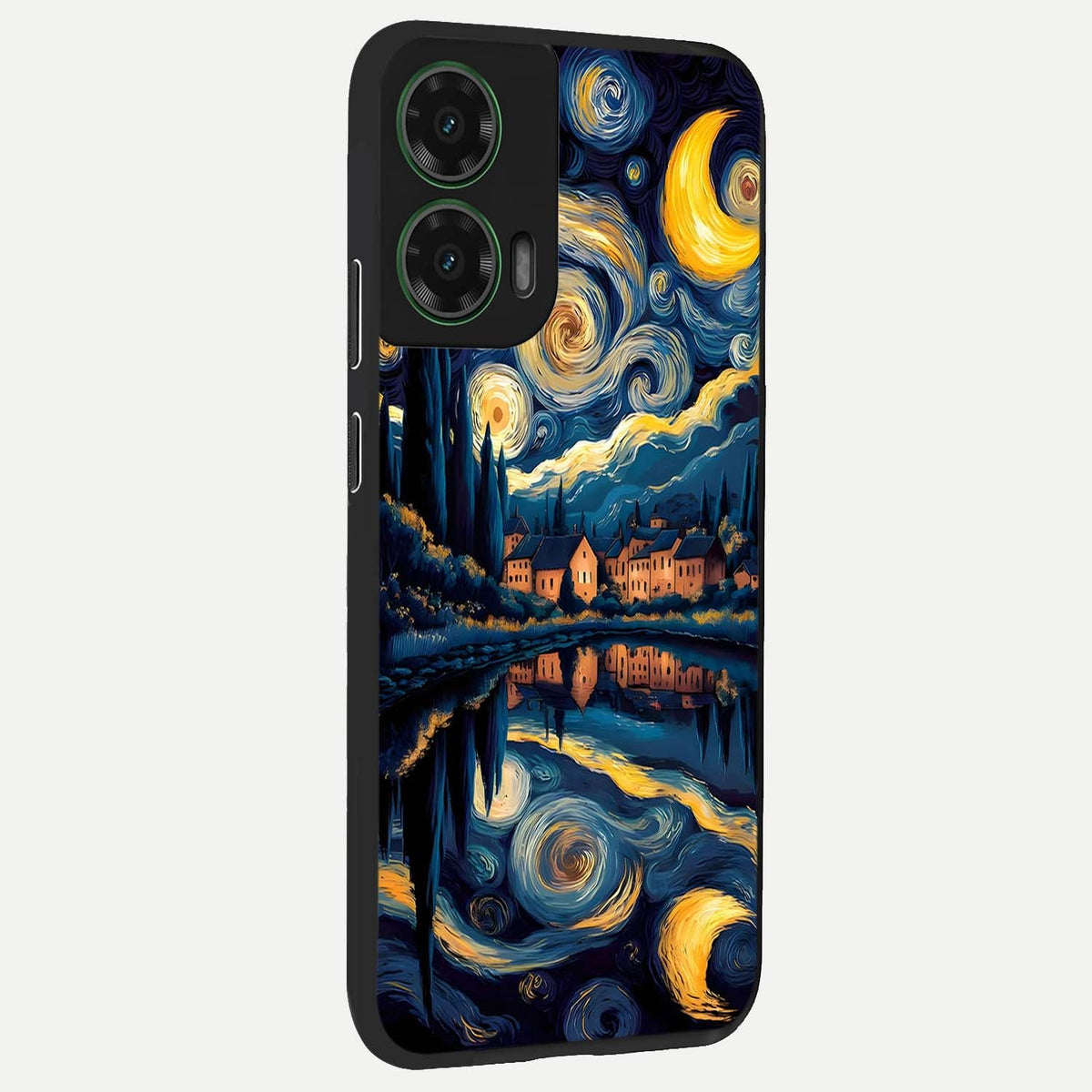 Starry Sky Serenity back cover For Moto G35 slim fit glass case with vibrant aesthetic design