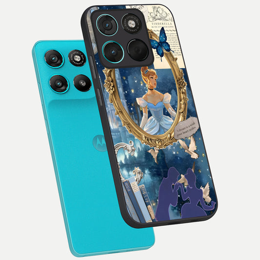 Midnight Queen phone case For Moto G57 Power showing premium glass back cover with detailed artwork