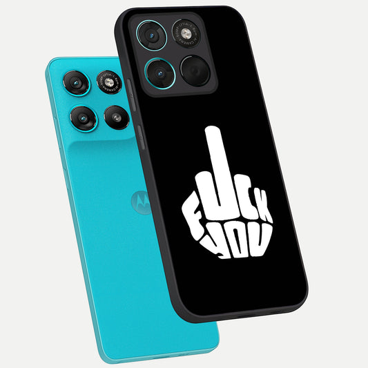 Rebel Mode On phone case For Moto G57 Power showing premium glass back cover with detailed artwork