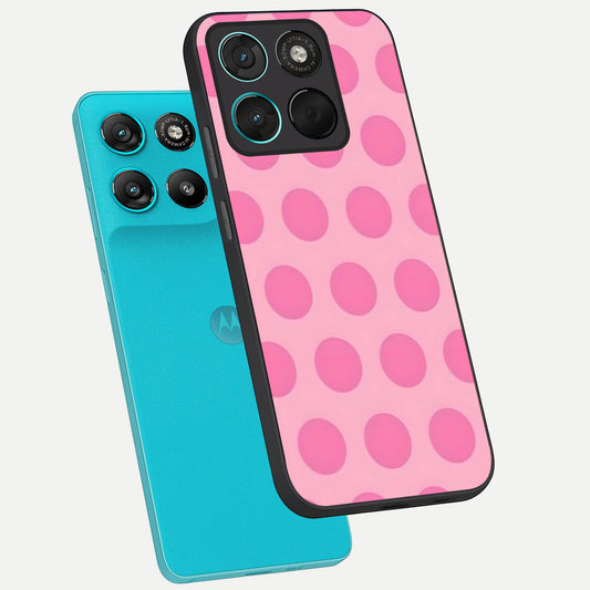 Sweet Dot Dreams phone case For Moto G57 Power showing premium glass back cover with detailed artwork