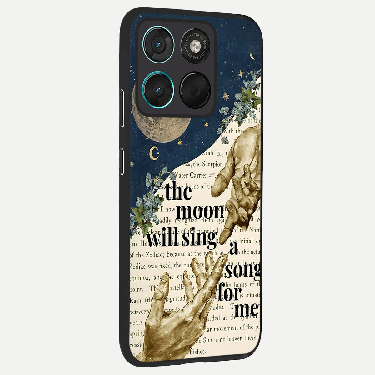 Aesthetic Divine back cover For Moto G57 Power slim fit glass case with vibrant aesthetic design