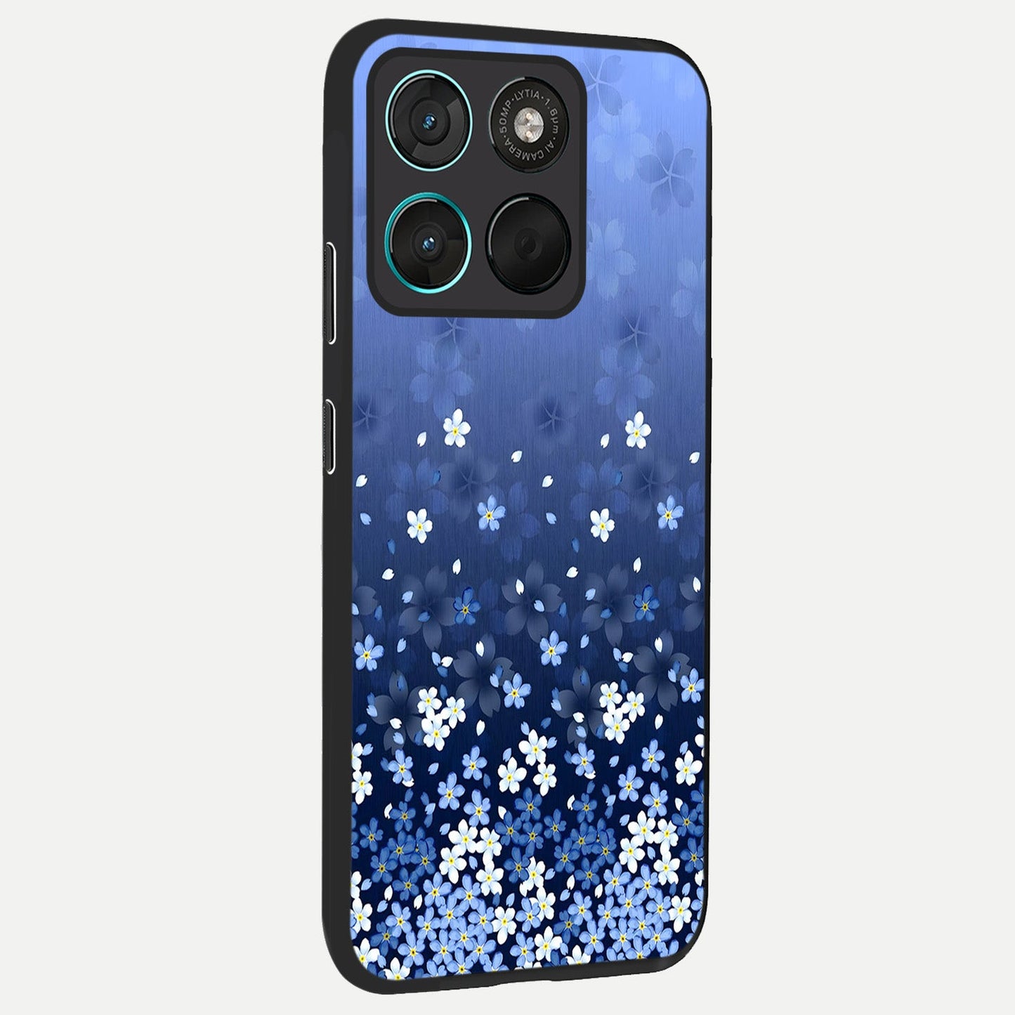 Blue Starry back cover For Moto G57 Power slim fit glass case with vibrant aesthetic design