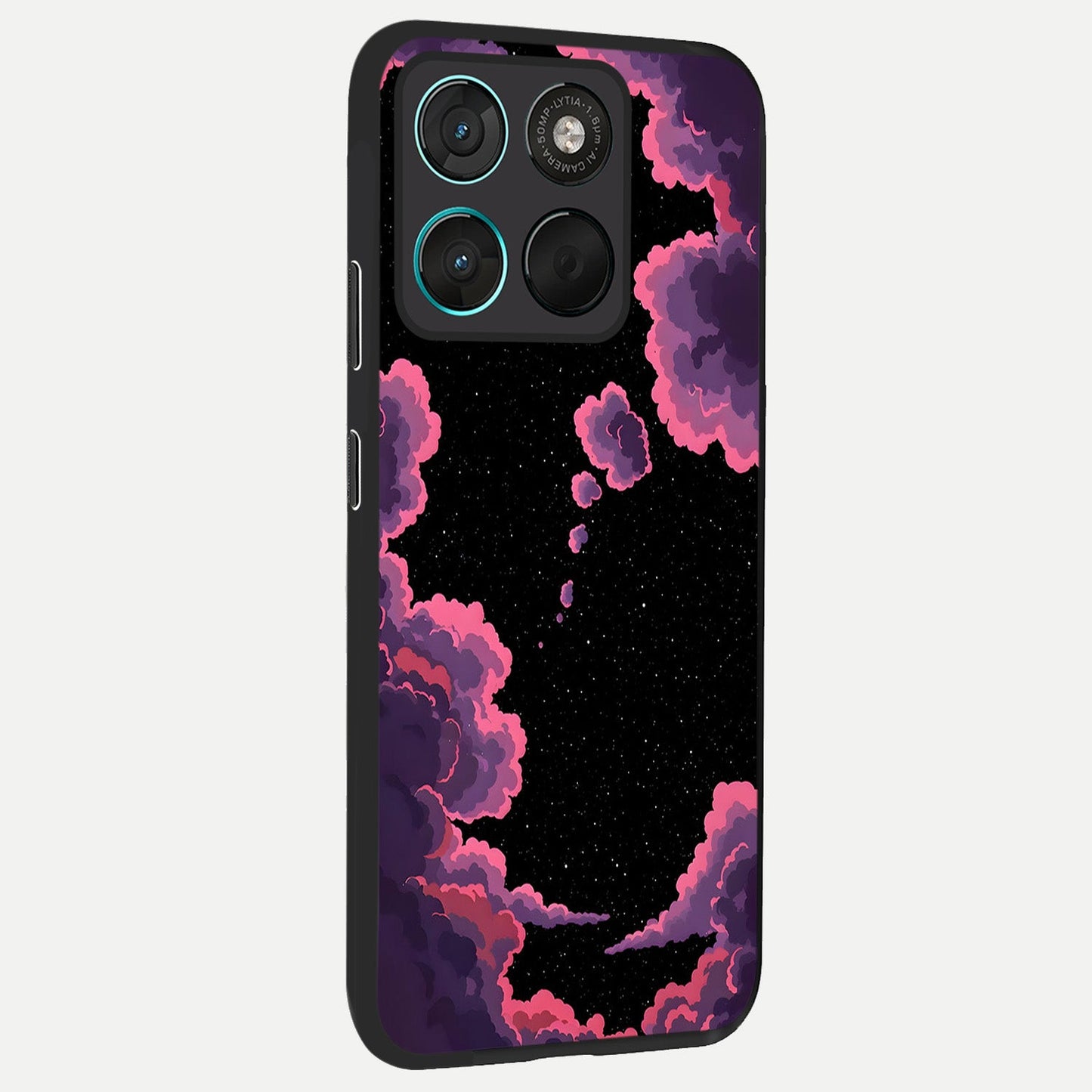 Cosmic Cloud Journey back cover For Moto G57 Power slim fit glass case with vibrant aesthetic design
