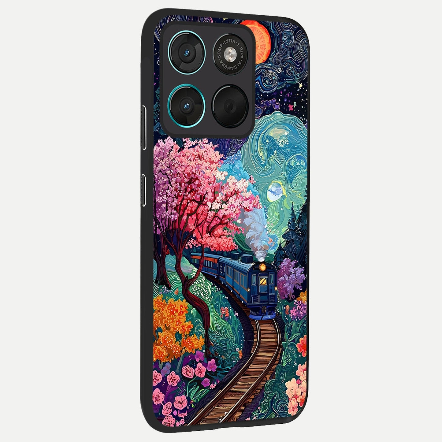 Digital Art back cover For Moto G57 Power slim fit glass case with vibrant aesthetic design
