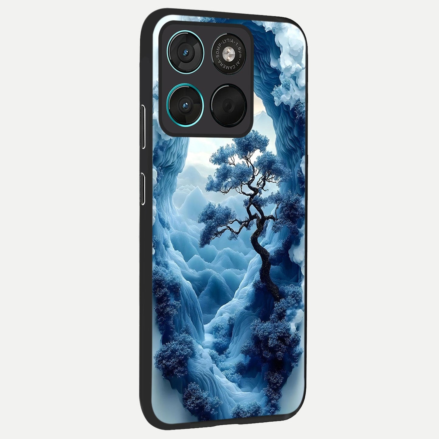 Frozen Serenity Gate back cover For Moto G57 Power slim fit glass case with vibrant aesthetic design